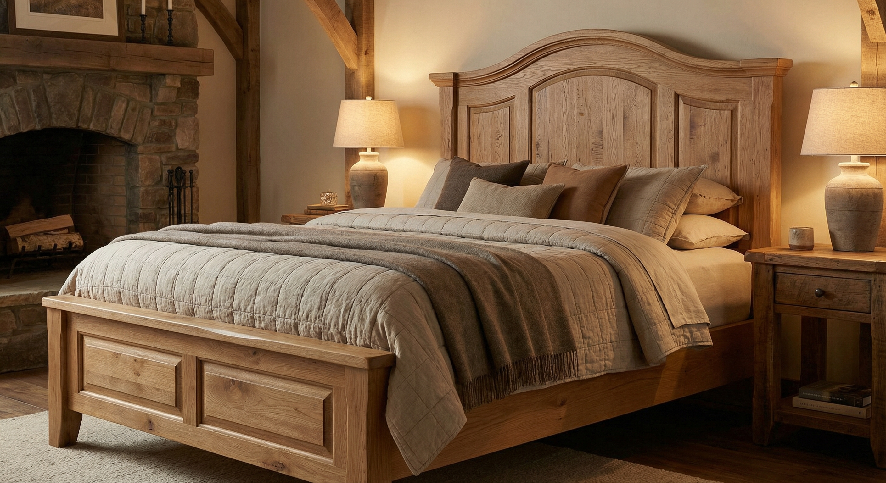 Cama Rústica en Madera